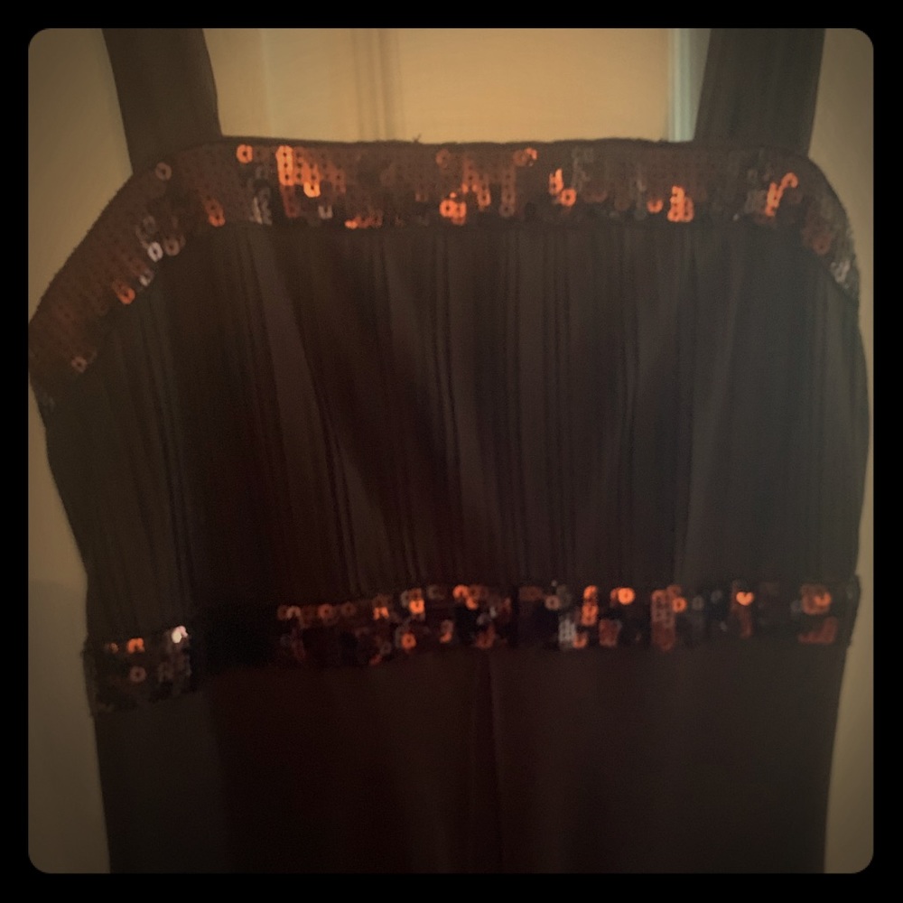 Long Empire Brown Ball gown